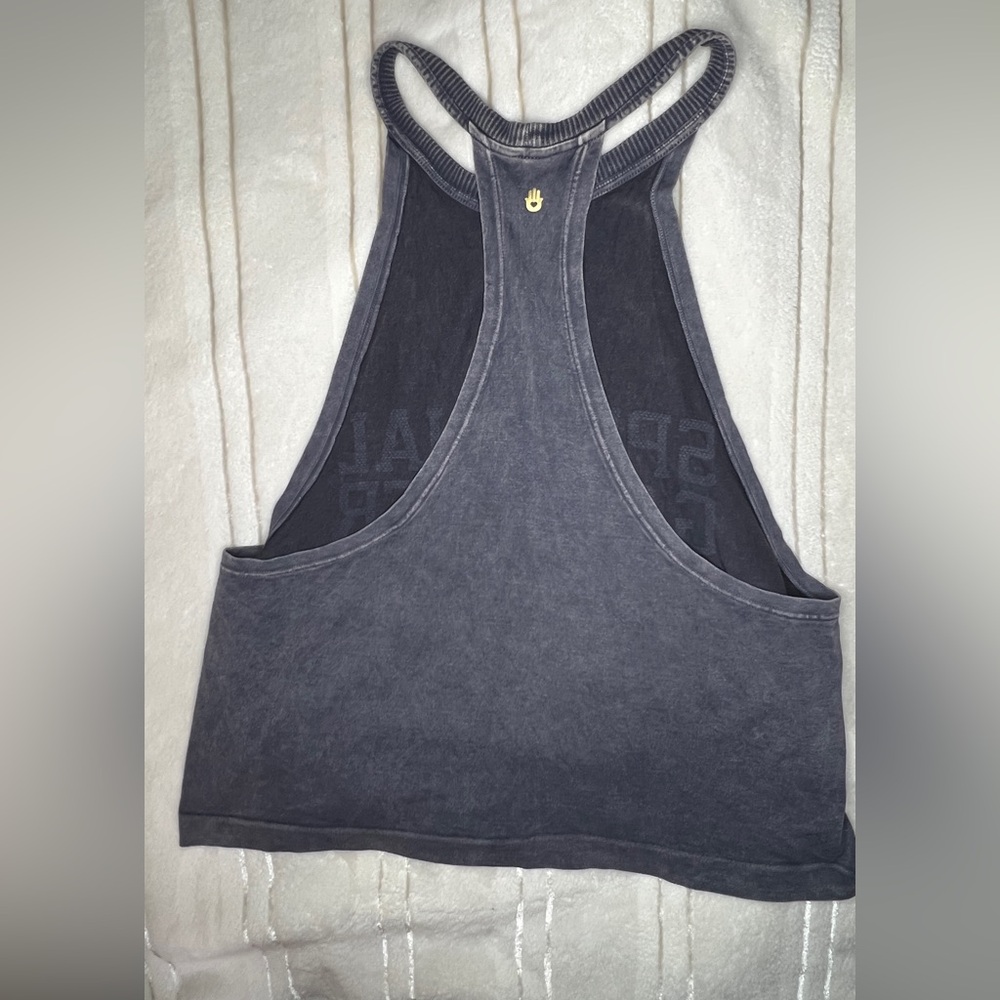 Spiritual Gangster Charcoal Gray Logo Racerback Tank - Picture 2 of 5